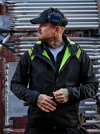 Softshell-jacka med huva 7461 GBON Fristads Medium