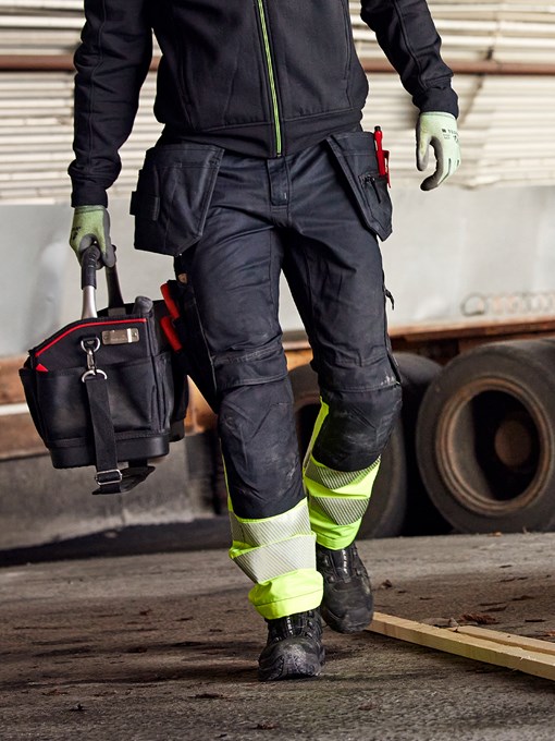 High vis craftsman stretch trousers class 1 2906 GWM  7 Fristads