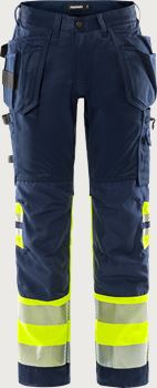High Vis Handwerker Stretch-Hose Kl. 1 2706 PLU Fristads Medium