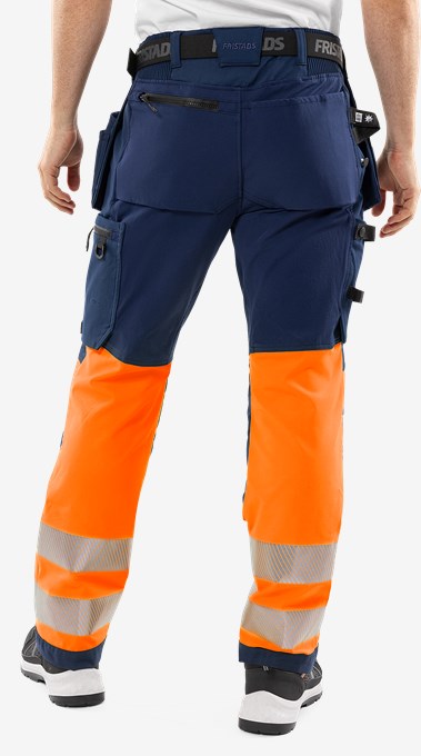 High vis Green craftsman stretch trousers class 1 2643 GSTP 4 Fristads