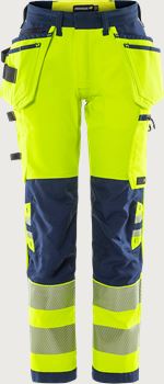High vis Green håndværker stretchbuks dame klasse 2 2664 GSTP Fristads Medium