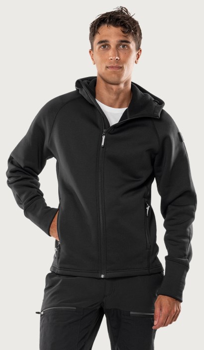 Cobalt Polartec® power stretch® hoodie 1 Fristads Outdoor