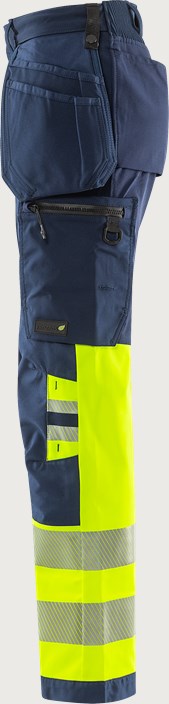 High vis Green håndværker stretchbukser klasse 1 dame 2663 GSTP 6 Fristads