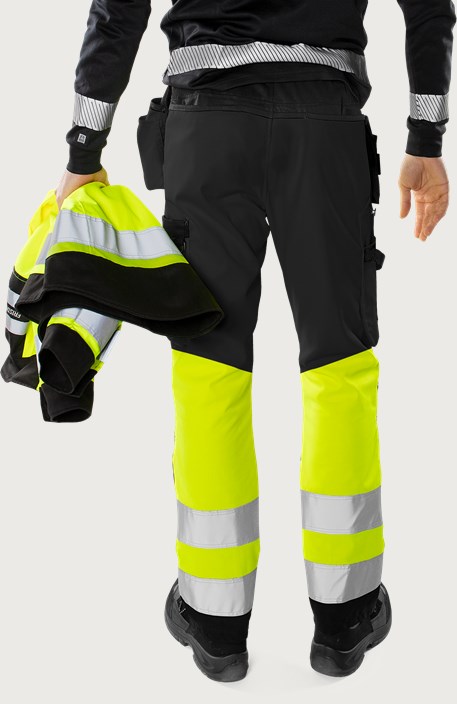 High vis Green håndværkerbuks kl.1 2640 GPLU 2 Fristads