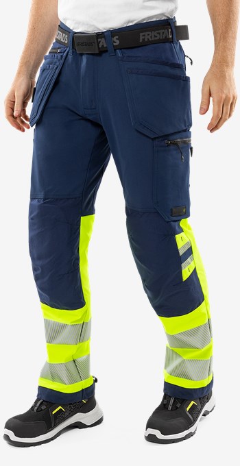 High vis Green craftsman stretch trousers class 1 2643 GSTP 5 Fristads