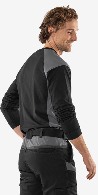 Green heavy long sleeve T-shirt 7071 GTM 6 Fristads