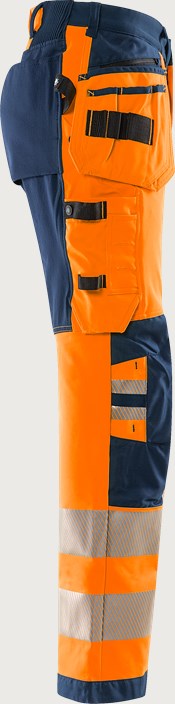 Spodnie rzemieślnicze ze stretczem high vis klasy 2 Green 2644 GSTP 4 Fristads