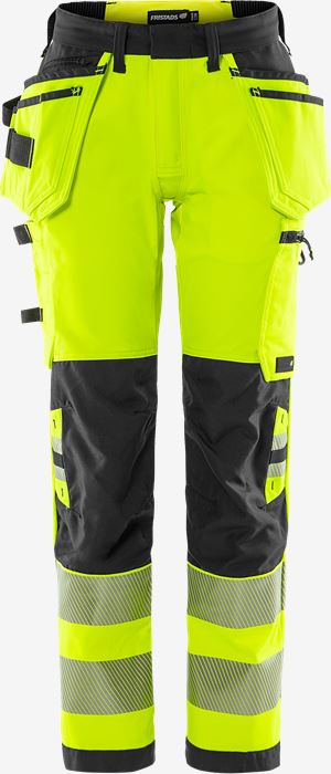 High vis Green rakentajan stretch housut naisten lk 2 2664 GSTP Fristads Medium