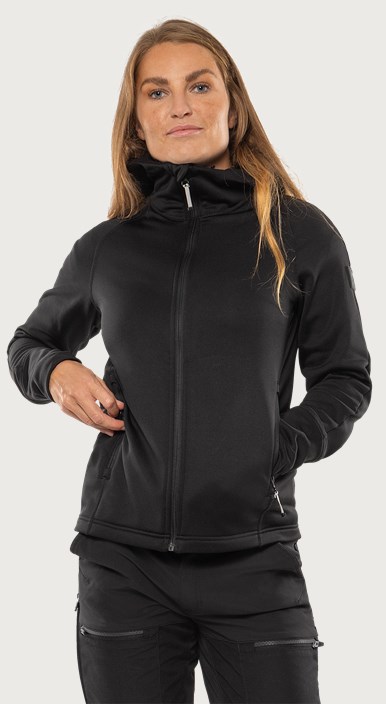 Cobalt Polartec® power stretch® hoodie, dam 1 Fristads Outdoor