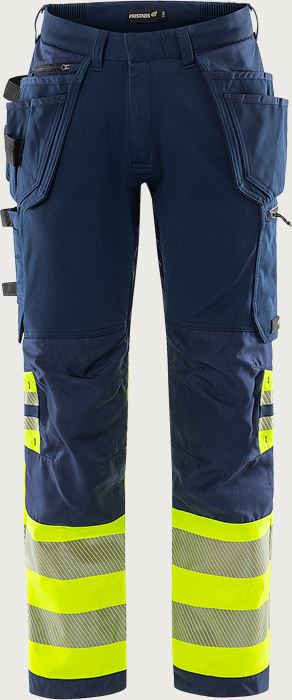 High vis Green craftsman stretch trousers class 1 2643 GSTP Fristads Medium