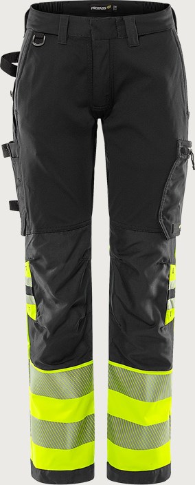 High vis Green håndværker stretchbukser klasse 1 dame 2663 GSTP 7 Fristads