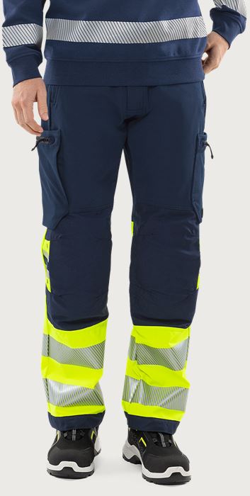 High vis Green stretch trousers class 1 2647 GSTP Fristads Medium