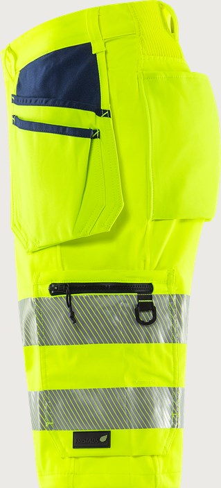 High vis Green håndværker stretchshorts klasse 2 2646 GSTP 4 Fristads