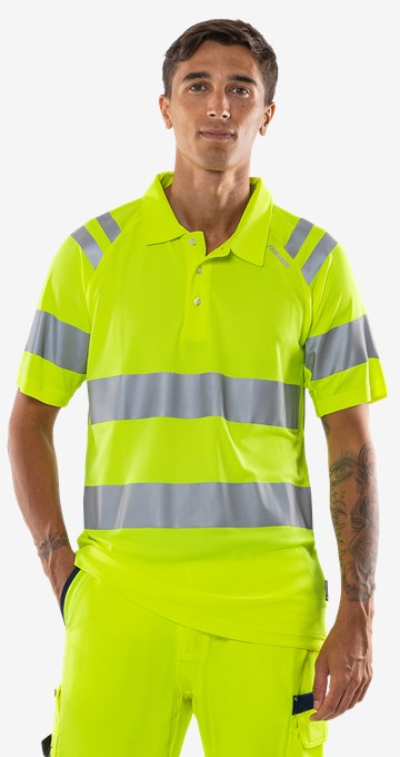 High Vis Green Funktions-Poloshirt Kl.3 7861 GPST      5 Fristads