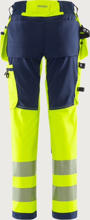High vis Green håndværker stretchbuks dame klasse 2 2664 GSTP 7 Fristads