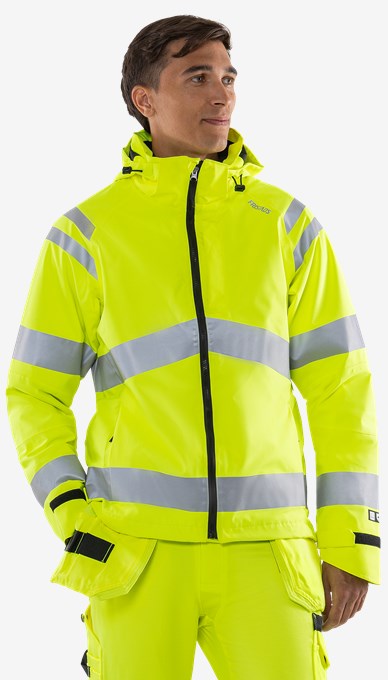 High vis Green stretch shell jacket class 3 4680 GLPS 5 Fristads