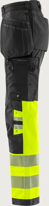 High vis Green håndværker stretchbukser klasse 1 dame 2663 GSTP 9 Fristads