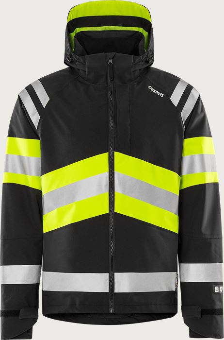 High vis Green stretch shell jacket class 1 4684 GLPS Fristads Medium