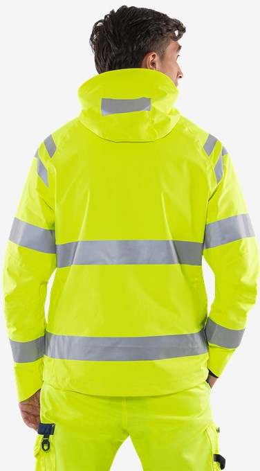 High vis Green stretch shell jacket class 3 4680 GLPS 6 Fristads