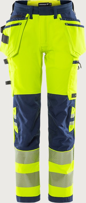High vis Green håndværker stretchbuks dame klasse 2 2664 GSTP 5 Fristads