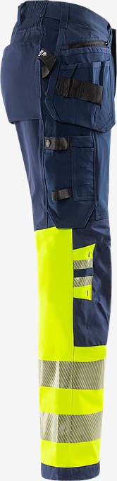 High vis Green craftsman stretch trousers class 1 2643 GSTP 4 Fristads