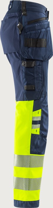 High vis Green håndværker stretchbukser klasse 1 dame 2663 GSTP 7 Fristads