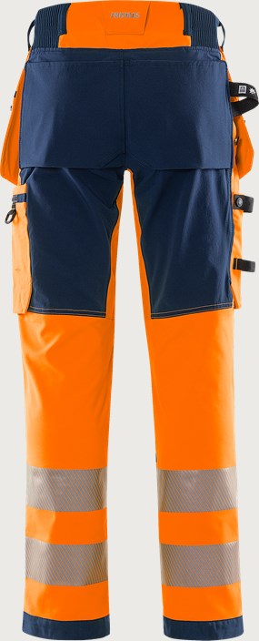 Spodnie rzemieślnicze ze stretczem high vis klasy 2 Green 2644 GSTP 2 Fristads