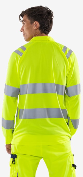 High Vis Green Funktions-Poloshirt Langarm Kl. 3 7864 GPST  6 Fristads