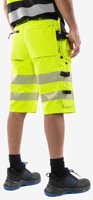 High vis Green rakentajan stretch shortsit lk 2 2646 GSTP 4 Fristads
