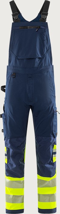 Elastyczne spodnie ogrodniczki high vis klasy 1 Green 1032 GSTP 1 Fristads