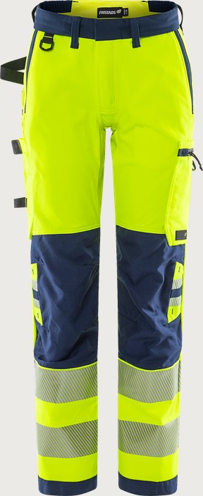 High vis Green håndværker stretchbuks dame klasse 2 2664 GSTP 6 Fristads