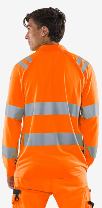 High Vis Green Funktions-Poloshirt Langarm Kl. 3 7864 GPST  6 Fristads