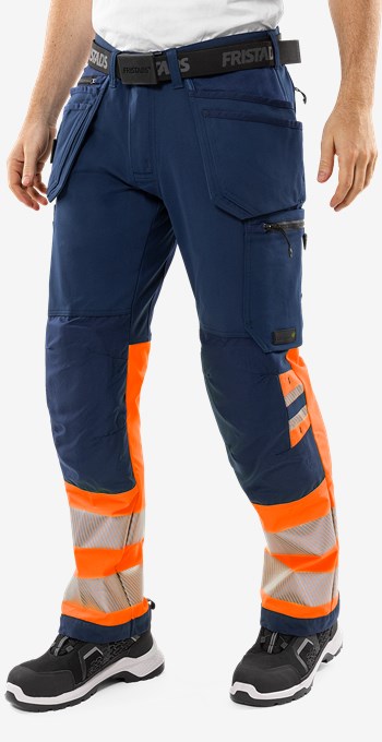 High vis Green craftsman stretch trousers class 1 2643 GSTP 3 Fristads