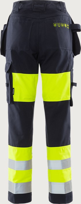 Flamestat high vis håndværkerbukser dame kl.1, 2777 ATHS 2 Fristads