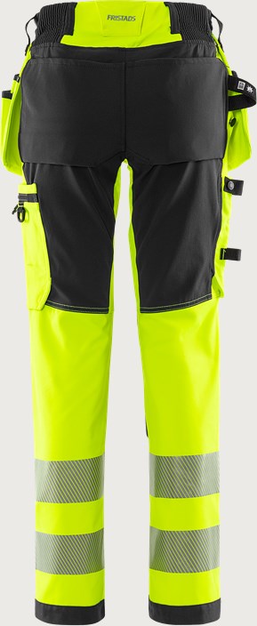 High vis Green håndværker stretchbuks dame klasse 2 2664 GSTP 7 Fristads