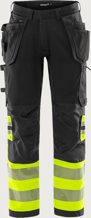 High vis Green craftsman stretch trousers class 1 2643 GSTP Fristads Medium