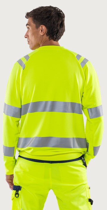 High vis Green sweatshirt class 3 7862 GPSW 3 Fristads