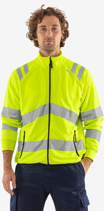 Varsel Green sweatshirt-jacka 7863 GPSW klass 3 5 Fristads