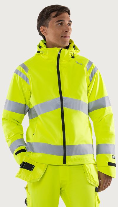 High vis Green stretch shell jacket class 3 4680 GLPS Fristads Medium