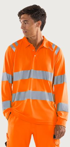 Varsel Green långärmad funktions pikétröja 7864 GPST, klass 3 Fristads Medium