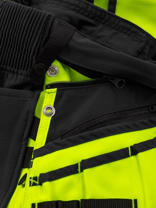 High vis Green håndværker stretchbuks dame klasse 2 2664 GSTP 10 Fristads