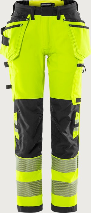 High vis Green håndværker stretchbuks dame klasse 2 2664 GSTP 5 Fristads