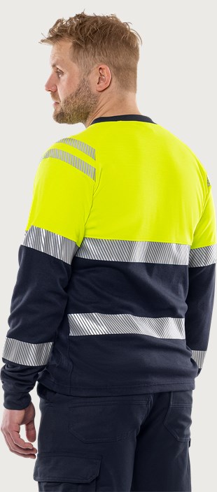 Flamestat high vis langærmet t-shirt kl.1 7107 TFL 2 Fristads