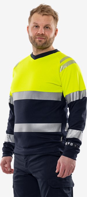 Flamestat T-shirt à manches longues haute visibilté classe 1 7107 TFL 3 Fristads