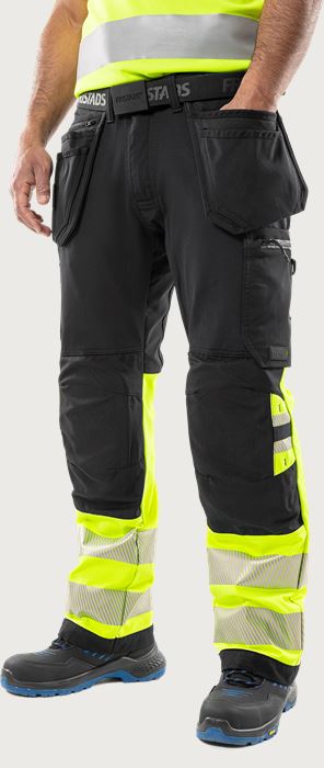 High vis Green craftsman stretch trousers class 1 2643 GSTP Fristads Medium