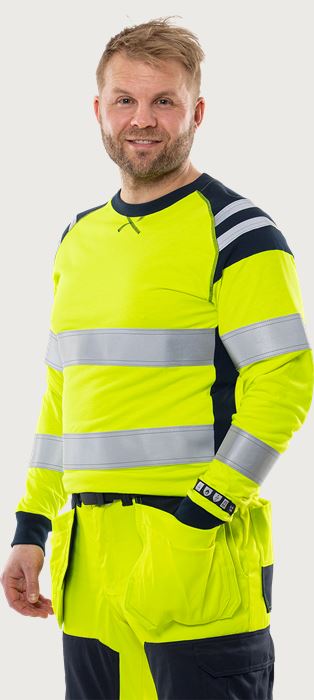 Flamstat high vis langærmet T-shirt kl.3 7077 TFLH Fristads Medium