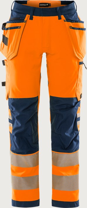 Spodnie rzemieślnicze ze stretczem high vis klasy 2 Green 2644 GSTP 1 Fristads