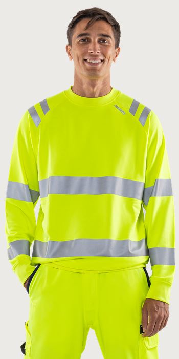High vis Green sweatshirt class 3 7862 GPSW Fristads Medium