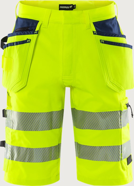 High vis Green håndværker stretchshorts klasse 2 2646 GSTP 2 Fristads