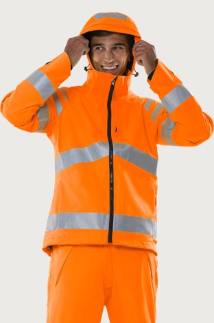 High vis Green stretch shell jacket class 3 4680 GLPS Fristads Medium